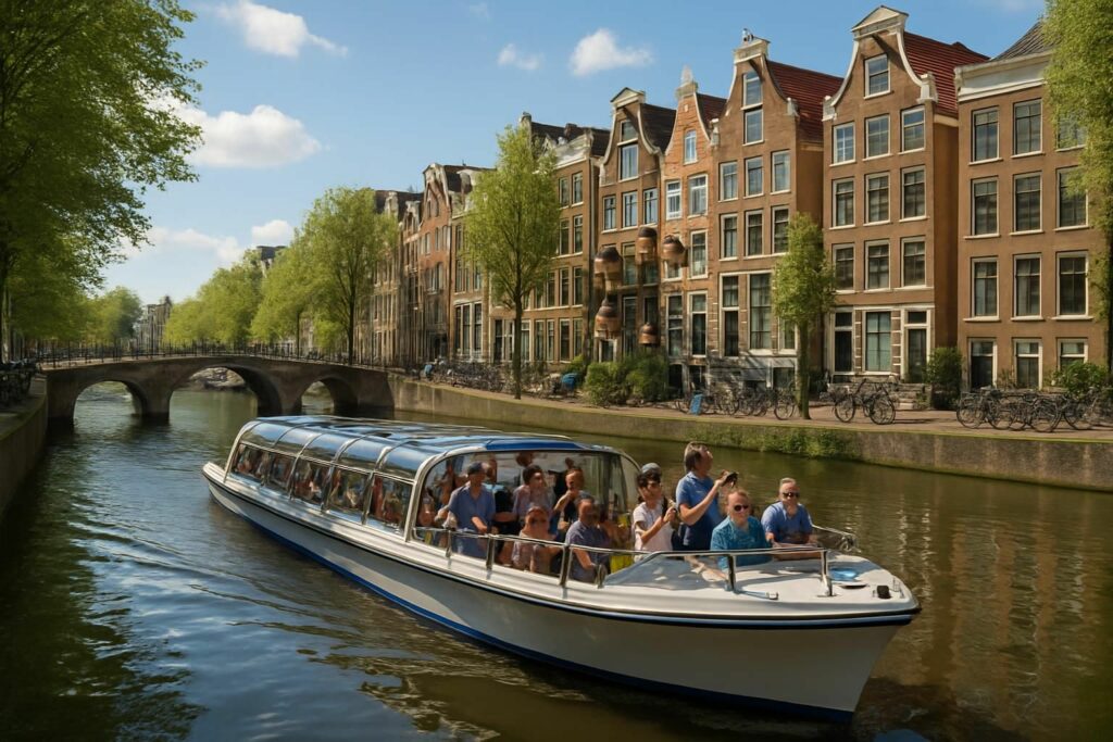 découvrez amsterdam à bord d'une croisière sur ses célèbres canaux grâce au amsterdam cruise & boat pass, inclus dans le city pass pour un accès facile et illimité.
