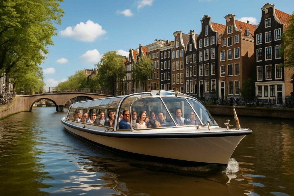 découvrez amsterdam autrement avec une croisière sur ses canaux emblématiques. réservez votre tour en bateau pour explorer la ville pittoresque et ses trésors cachés.