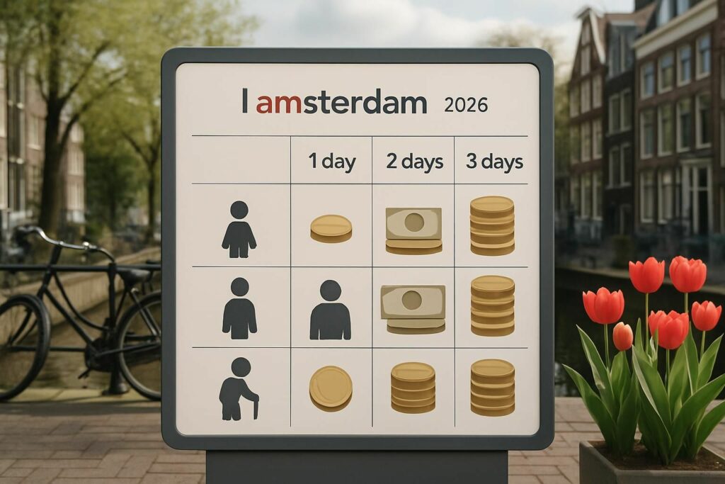 découvrez les prix de l'i amsterdam card en 2026 avec les tarifs détaillés selon la durée et l'âge, pour profiter pleinement de la capitale néerlandaise.