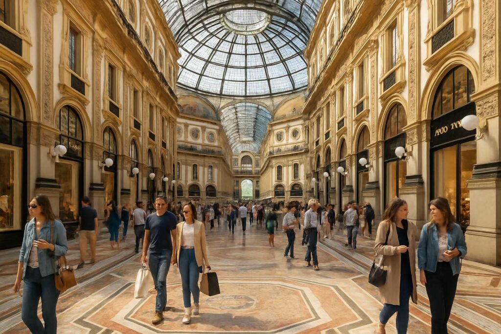 découvrez la galleria vittorio emanuele ii à milan : un lieu emblématique alliant visite touristique, shopping de luxe et riche histoire architecturale.